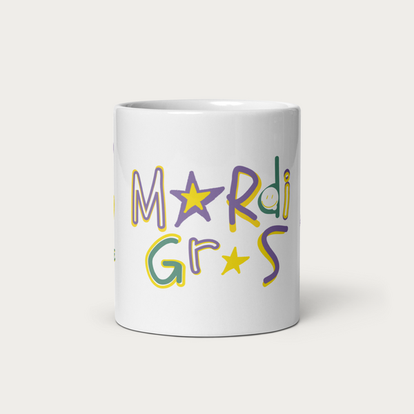 Crayon Mardi Gras Coffee Mug