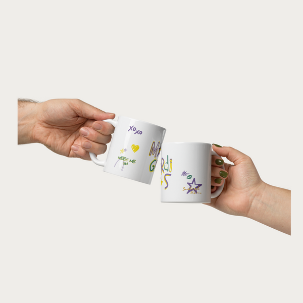 Crayon Mardi Gras Coffee Mug