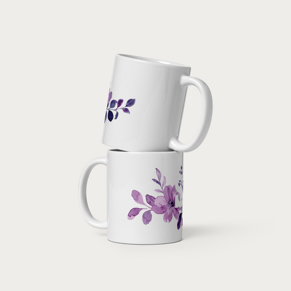 Floral Slab Coffee Mug