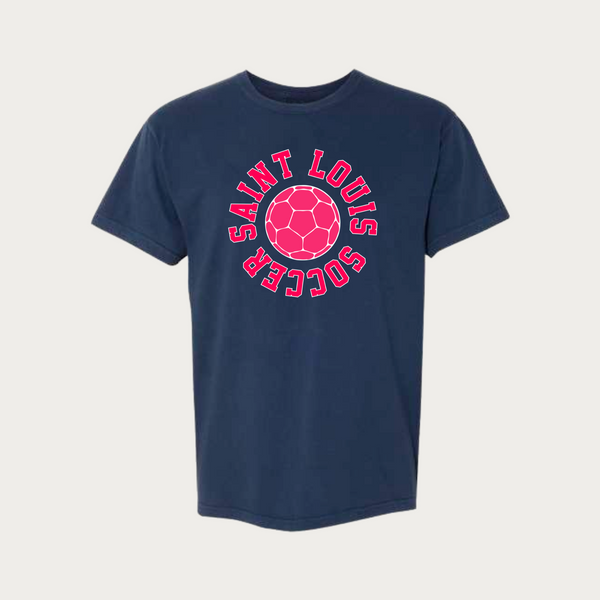 STL Soccer Ball Navy Structured Tee