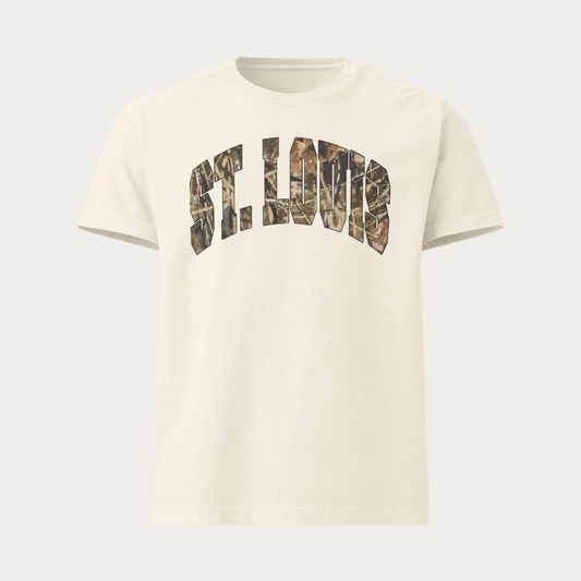 Camo Collegiate cream Unisex oversized t-shirt