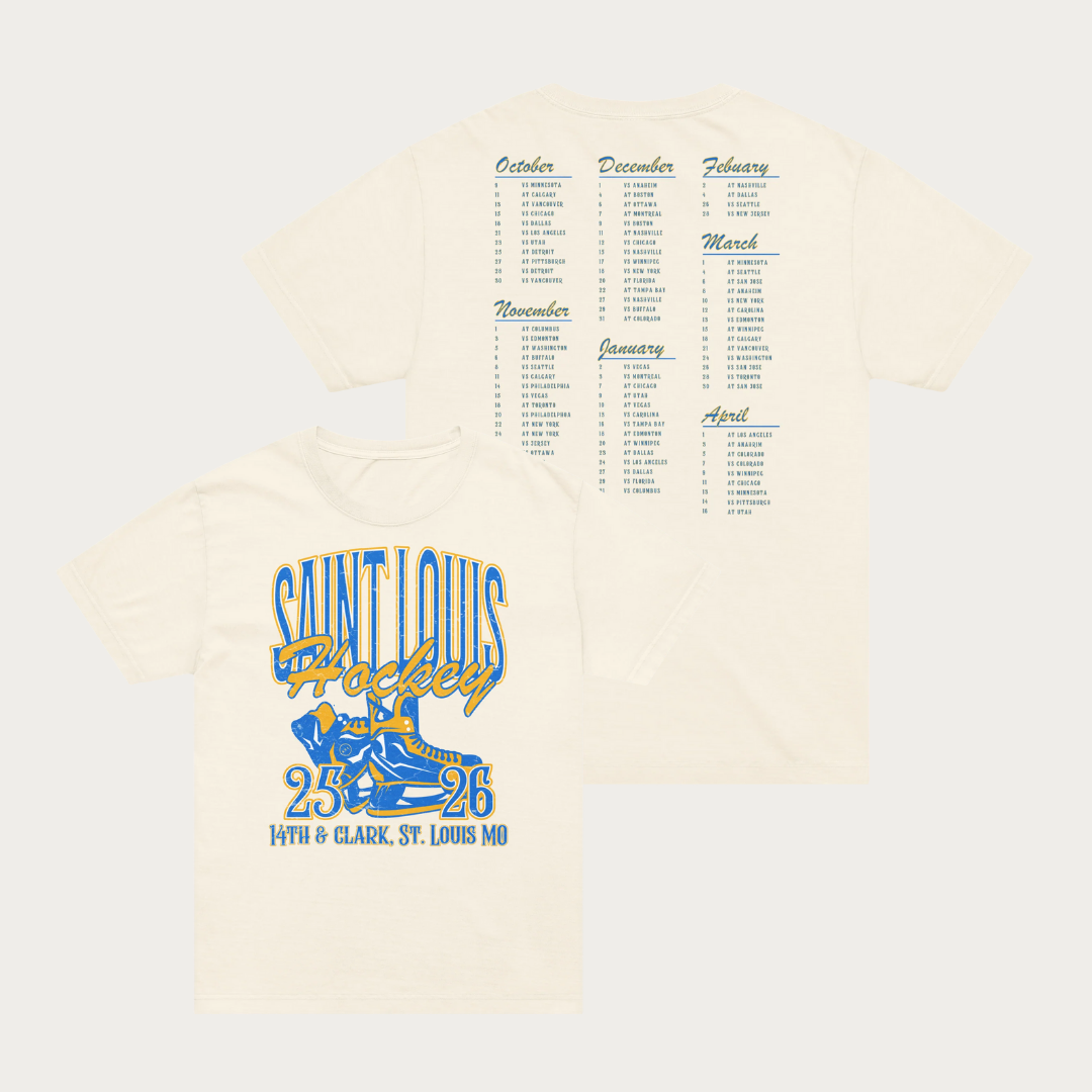 Saint Louis Hockey Tour Unisex oversized t-shirt - Vintage White
