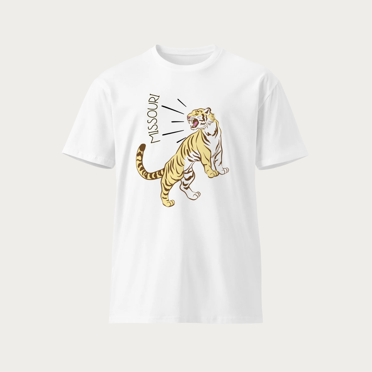 Standing tiger Unisex premium t-shirt