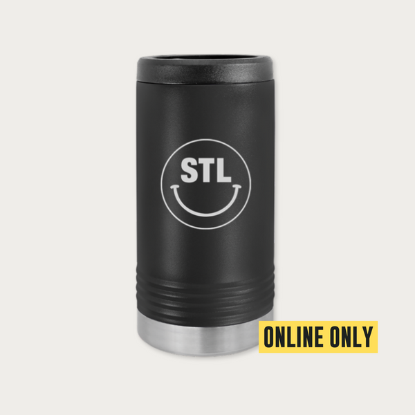 STL Smiley Stainless Steel Insulated Slim Koozie