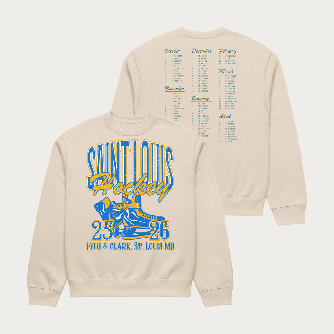 Saint Louis Hockey Tour Oversized heavyweight sweatshirt - Vintage White