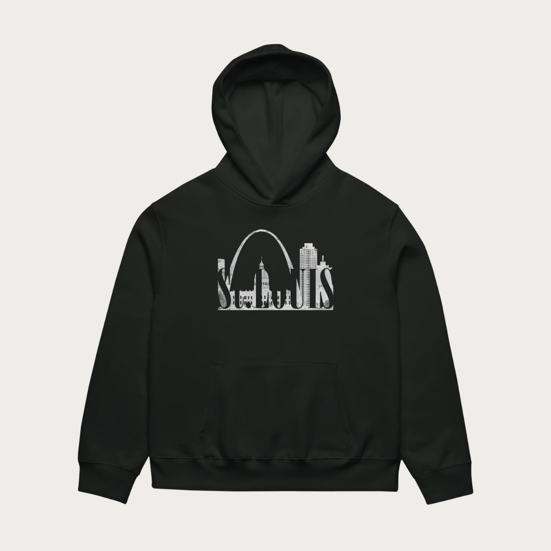 Distressed Skyline Oversized heavyweight hoodie