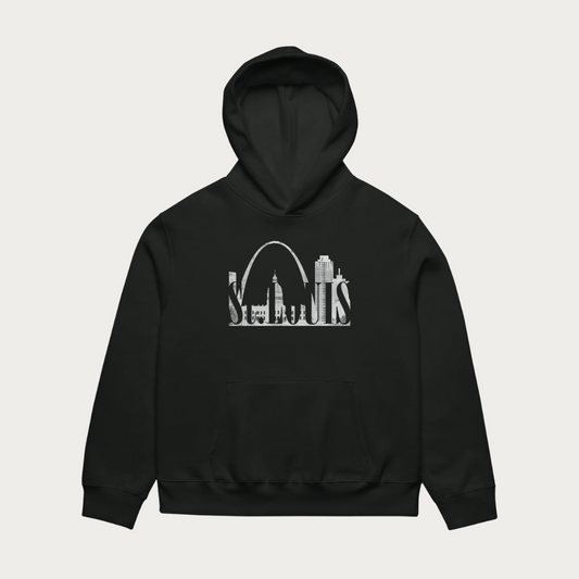 Distressed Skyline Oversized heavyweight hoodie