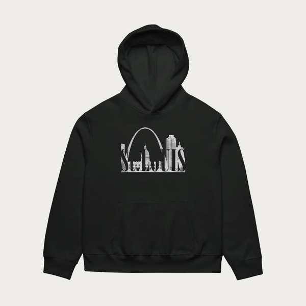 Distressed Skyline Oversized heavyweight hoodie
