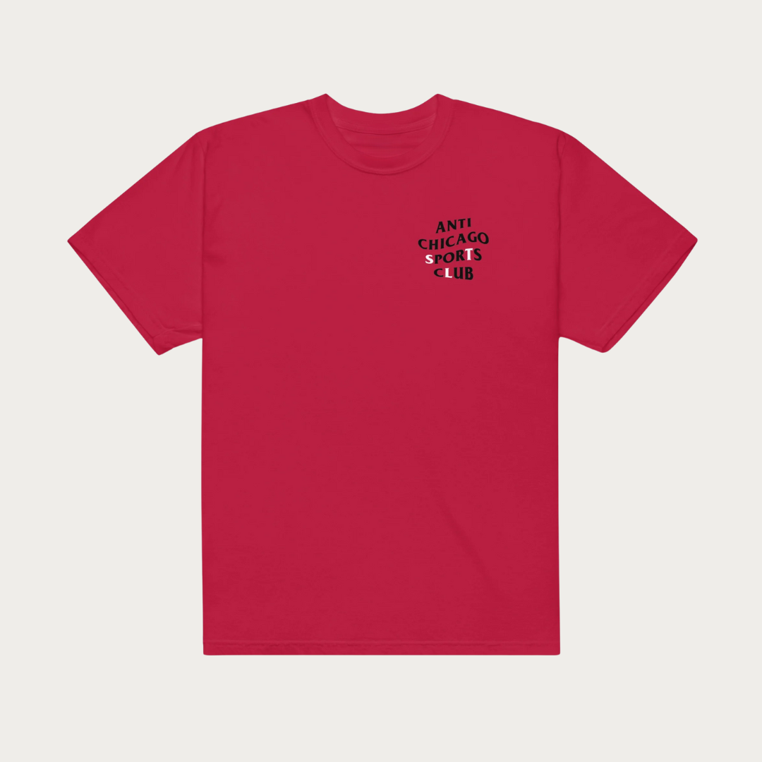Anti Chicago Red Unisex garment-dyed heavyweight t-shirt