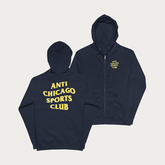 Anti Chicago Unisex fleece zip up hoodie