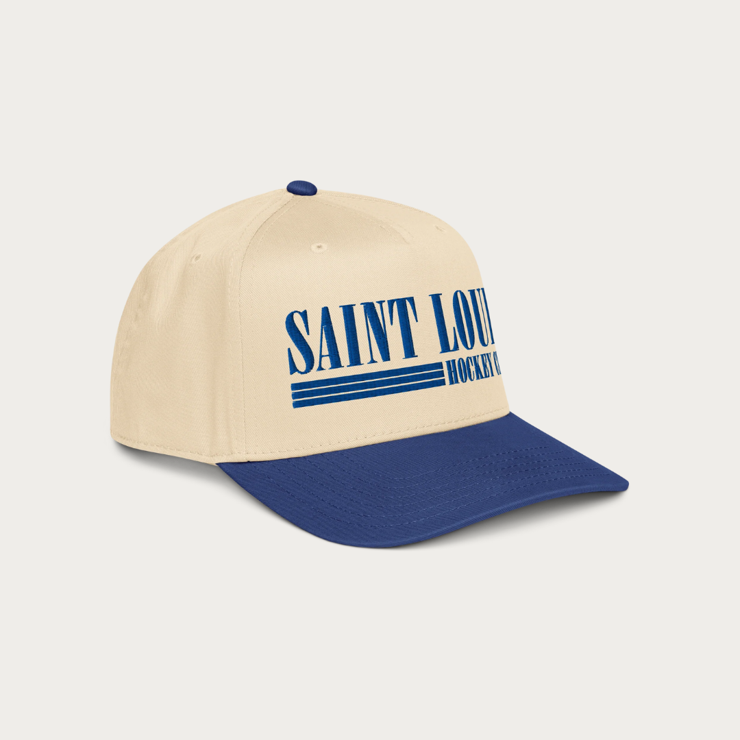 Stripe hat 5 panel cap