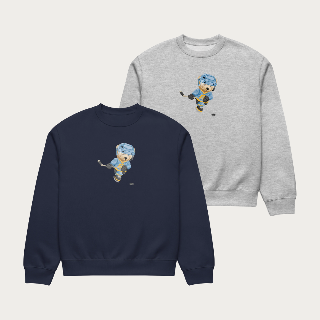Hockey Bear Oversized heavyweight sweatshirt