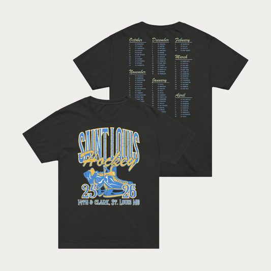Saint Louis Hockey Tour Unisex oversized t-shirt - Vintage Black