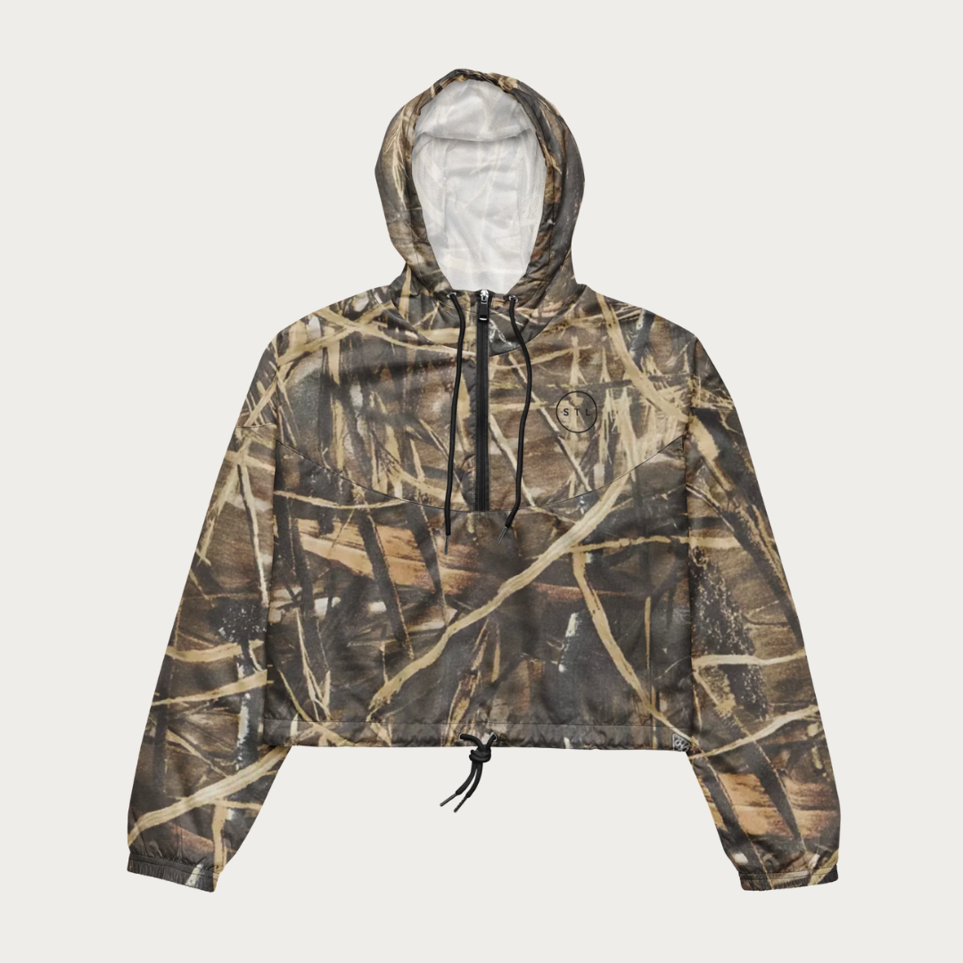 Women’s Camo cropped windbreaker