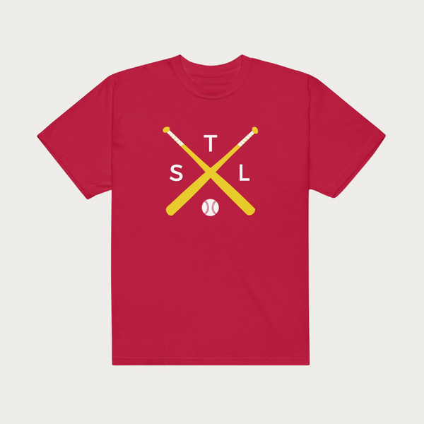 Crossed Bats garment-dyed t-shirt