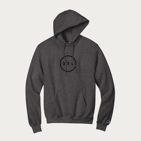 Blackout Embroidered Centered City Circle Champion Hoodie