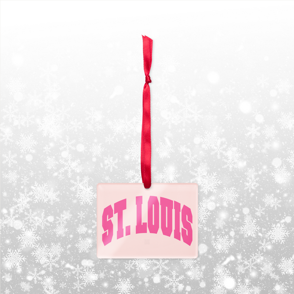 Pink St. Louis Collegiate Acrylic ornament