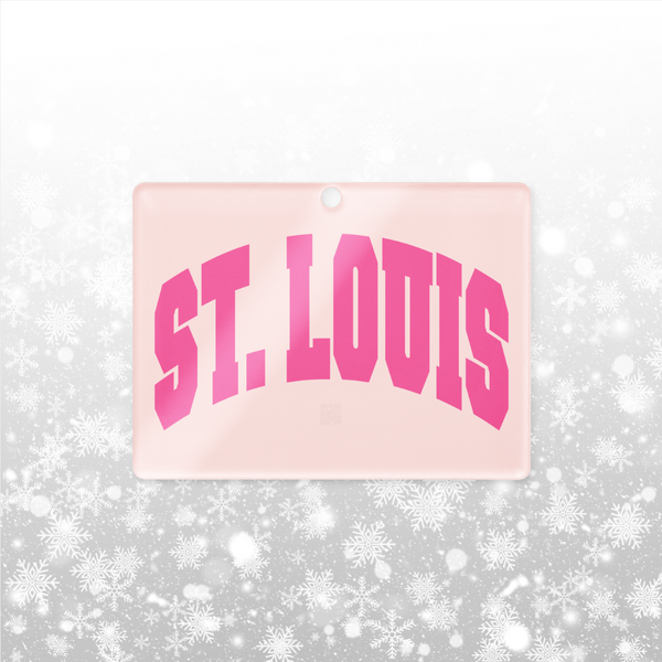 Pink St. Louis Collegiate Acrylic ornament