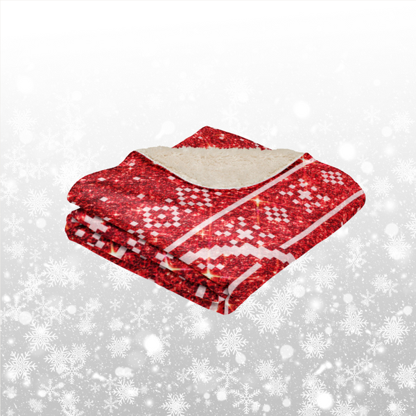 Holiday Skyline Sherpa Blanket