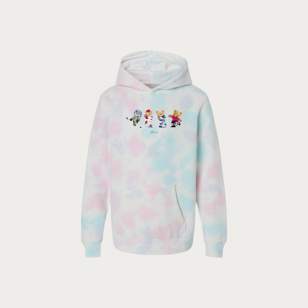 Sporty Bears Tie Dye Youth Hoodie