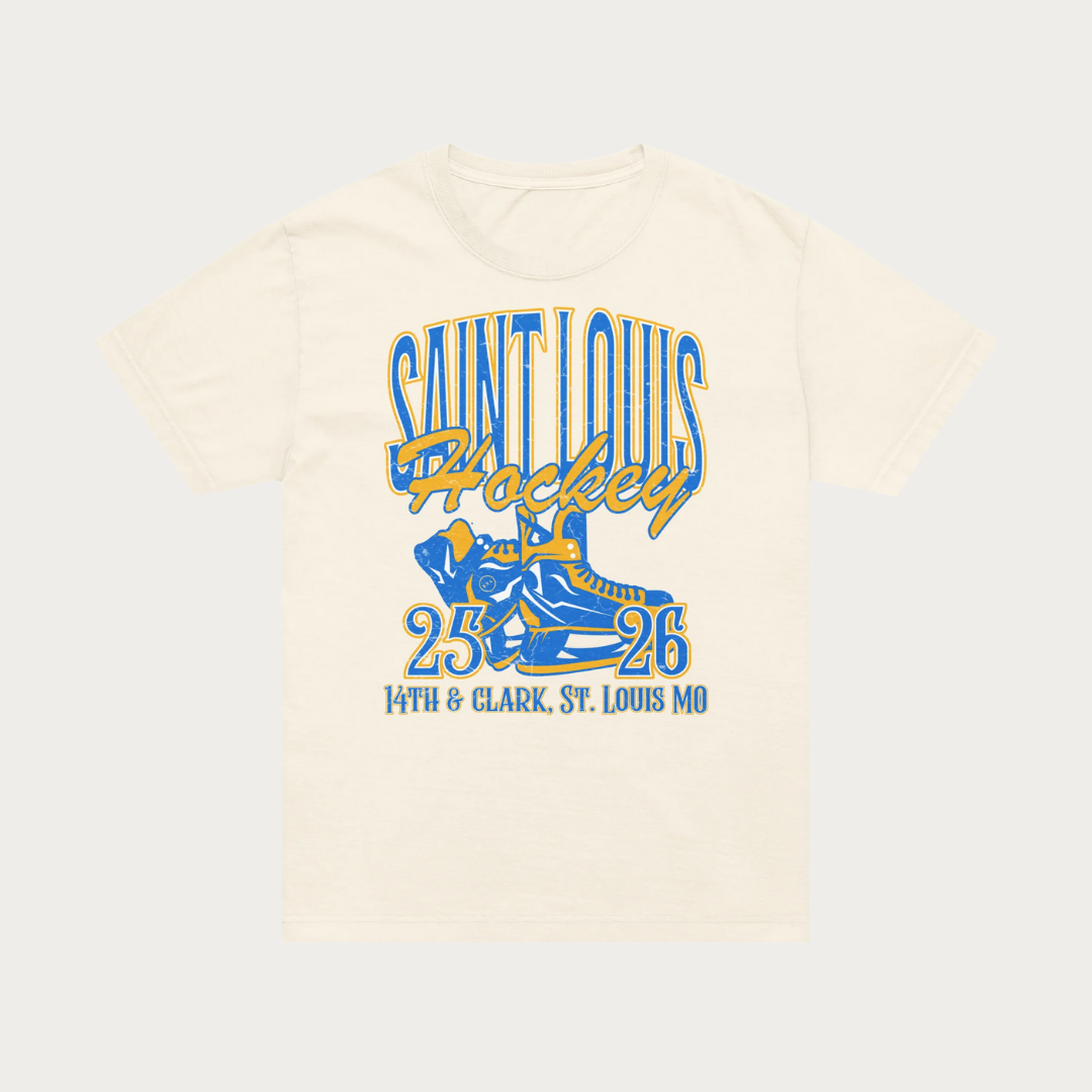 Saint Louis Hockey Tour Unisex oversized t-shirt - Vintage White