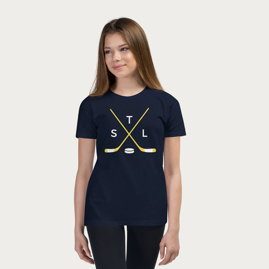 Crossed Sticks Youth Short Sleeve T-Shirt