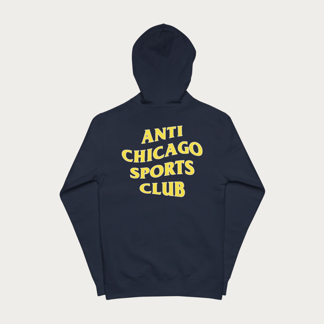 Anti Chicago Unisex fleece zip up hoodie