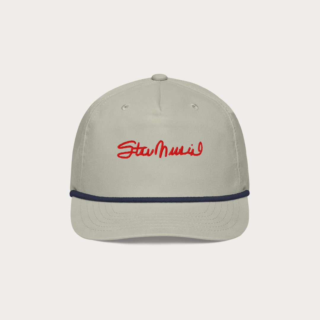 Stan Musial signature Golf rope cap