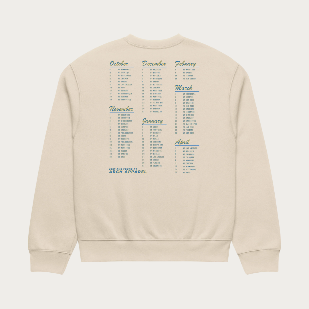 Saint Louis Hockey Tour Oversized heavyweight sweatshirt - Vintage White