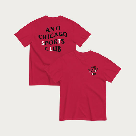 Anti Chicago Red Unisex garment-dyed heavyweight t-shirt