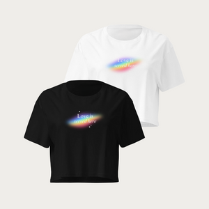 Love is served here crop top