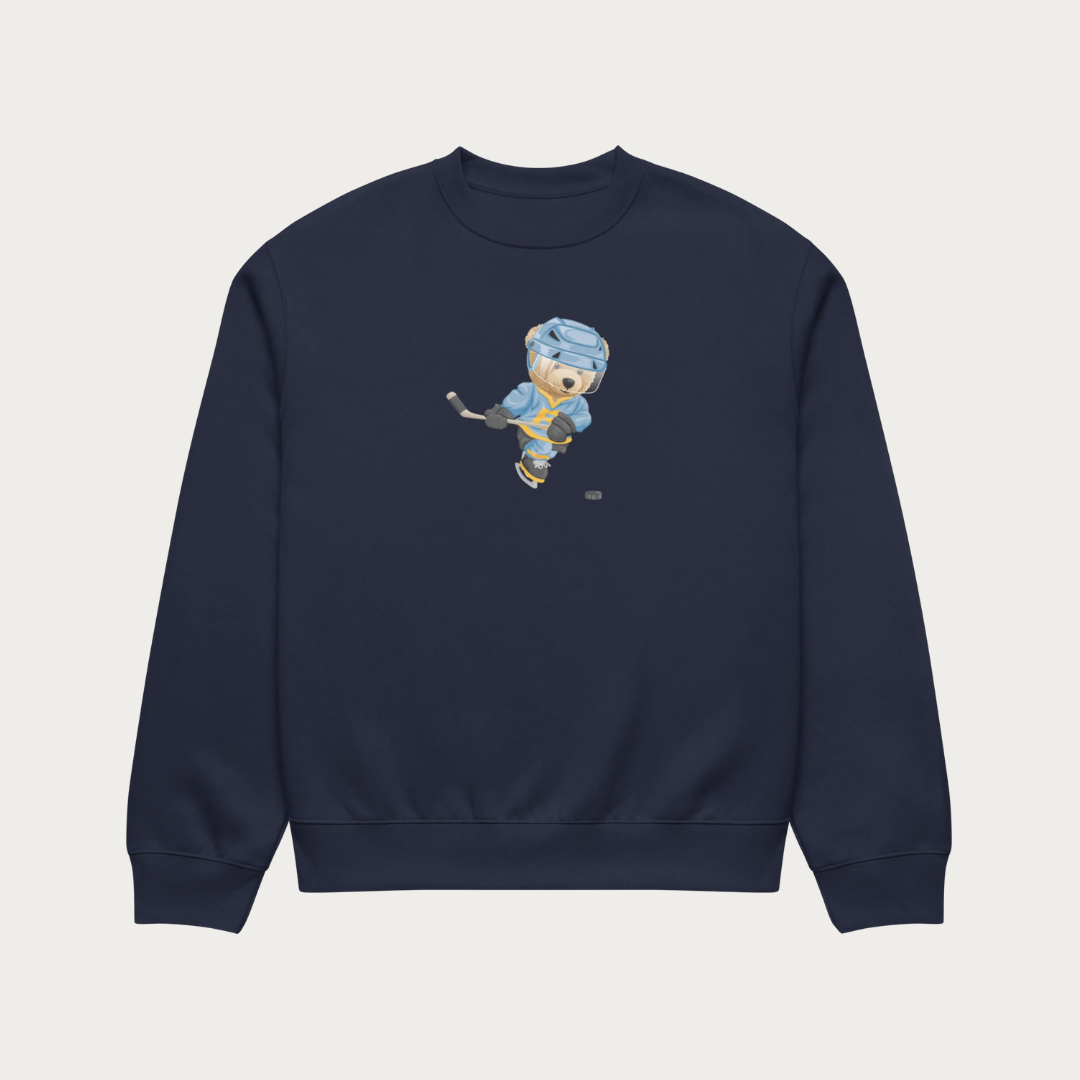 Hockey Bear Oversized heavyweight sweatshirt
