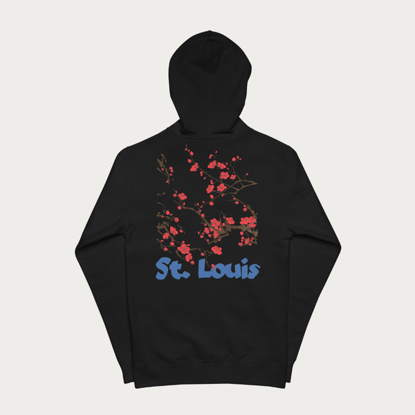 Cherry blossom Unisex fleece zip up hoodie