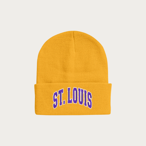 Collegiate Mardi Gras Gold Cuffed Beanie