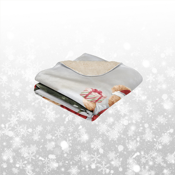 Holiday Bear Sherpa Blanket