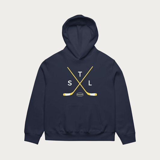 Crossed sticks Oversized heavyweight hoodie