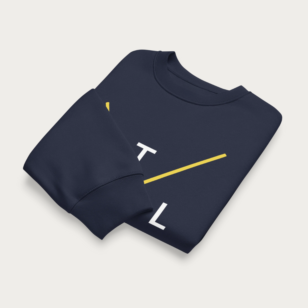 Crossed Sticks Navy Oversized heavyweight sweatshirt