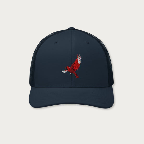 Embroidered bird Trucker Cap