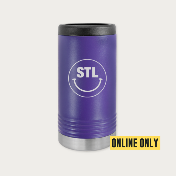 STL Smiley Stainless Steel Insulated Slim Koozie