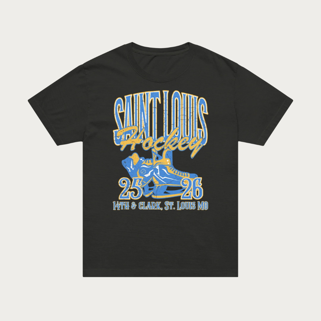 Saint Louis Hockey Tour Unisex oversized t-shirt - Vintage Black