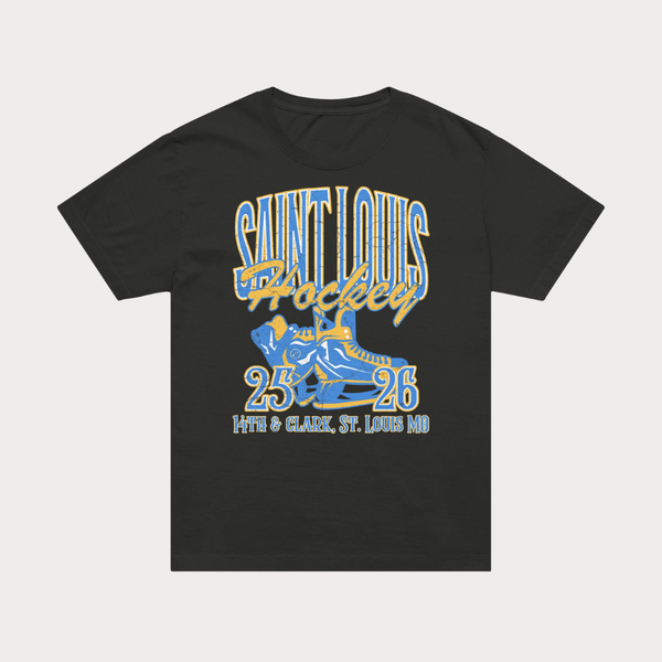 Saint Louis Hockey Tour Unisex oversized t-shirt - Vintage Black