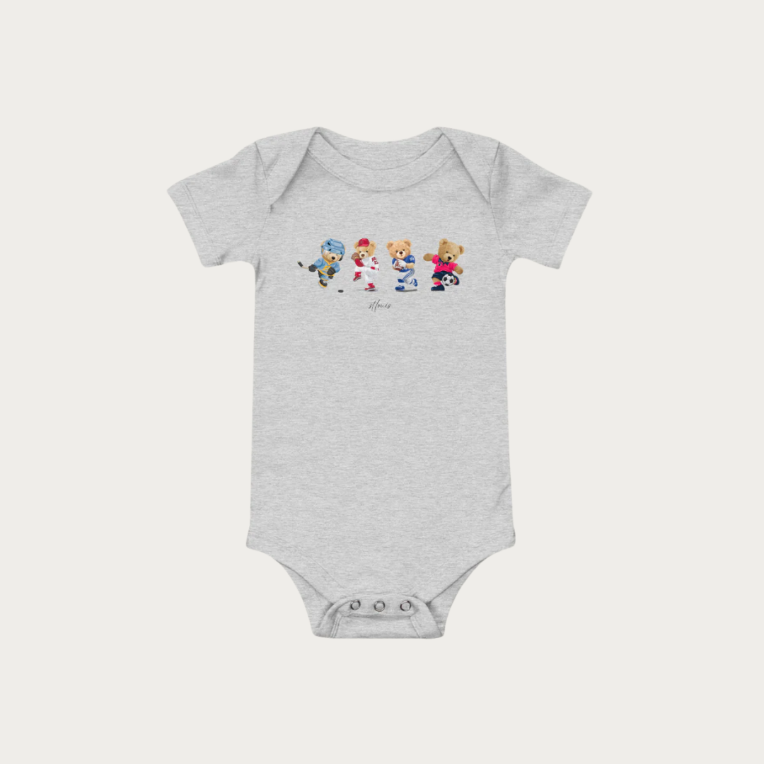 Sporty Bears Baby Onesie