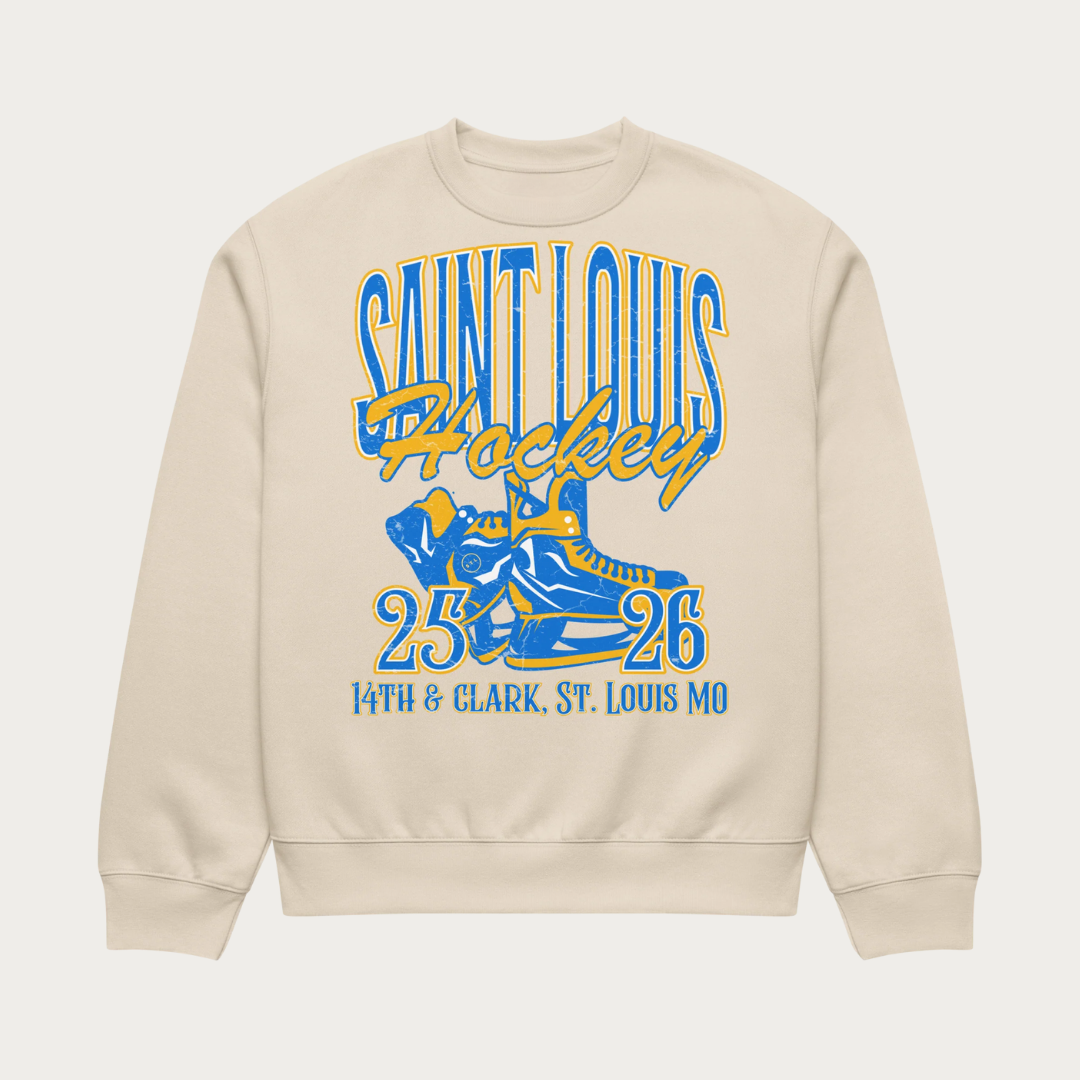 Saint Louis Hockey Tour Oversized heavyweight sweatshirt - Vintage White