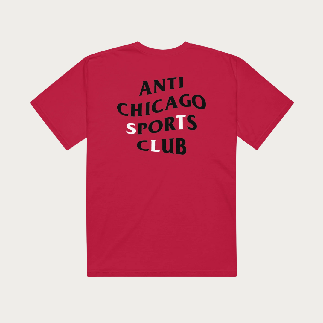 Anti Chicago Red Unisex garment-dyed heavyweight t-shirt