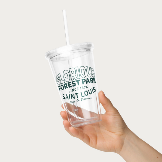 Forest Park Clear plastic tumbler