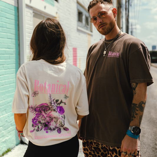 Botanical garment-dyed t-shirt