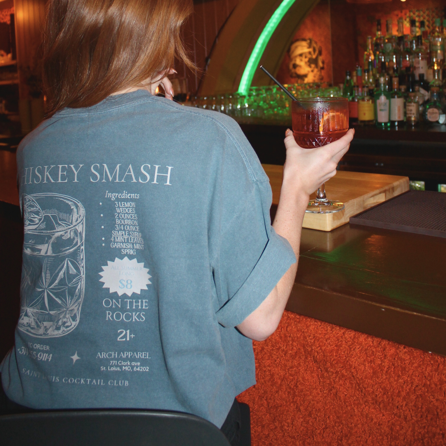 Whiskey Smash Unisex garment-dyed heavyweight t-shirt