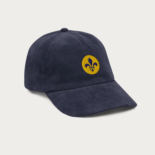 Fleur De Lis Vintage corduroy cap