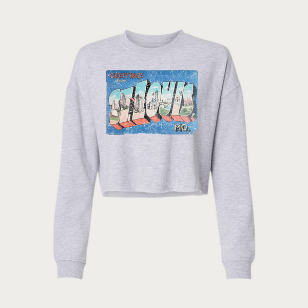 Greetings From St. Louis Crop Crewneck