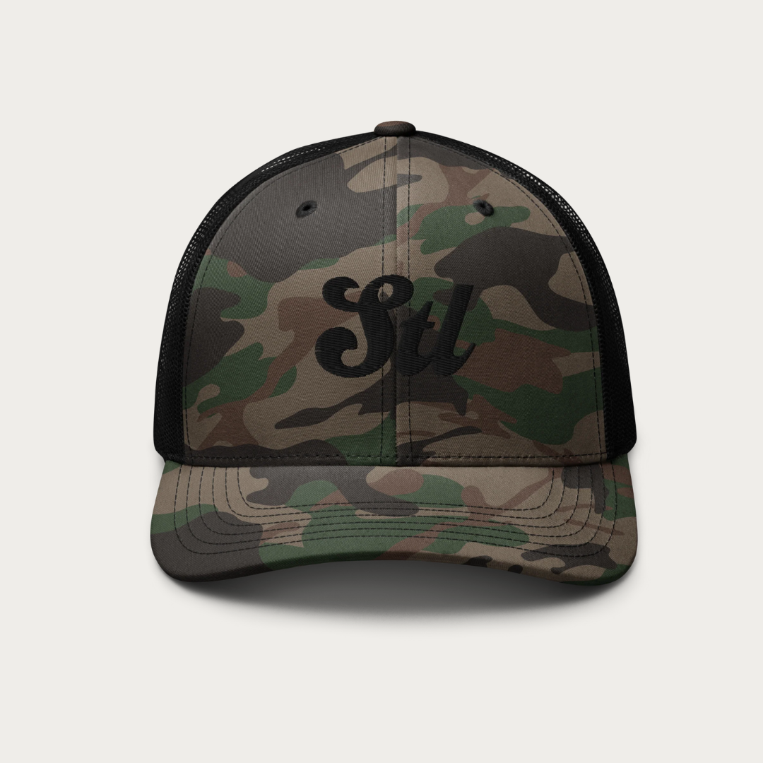Camouflage STL sloop trucker hat